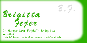 brigitta fejer business card